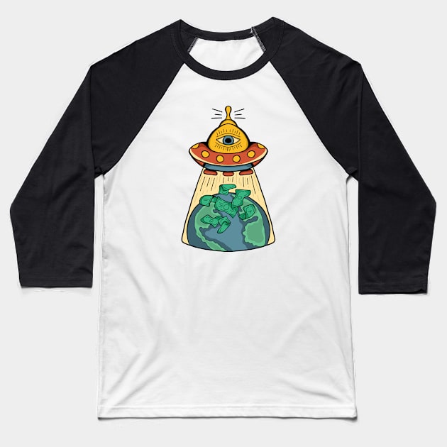 Save our Earth Baseball T-Shirt by growingartwork